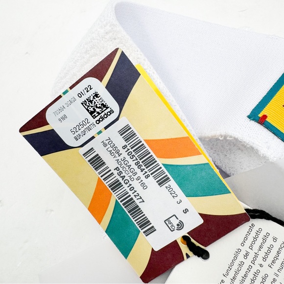 GUCCI X ADIDAS COTTON SPONGE HEADBAND IN WHITE - Picture 12 of 16